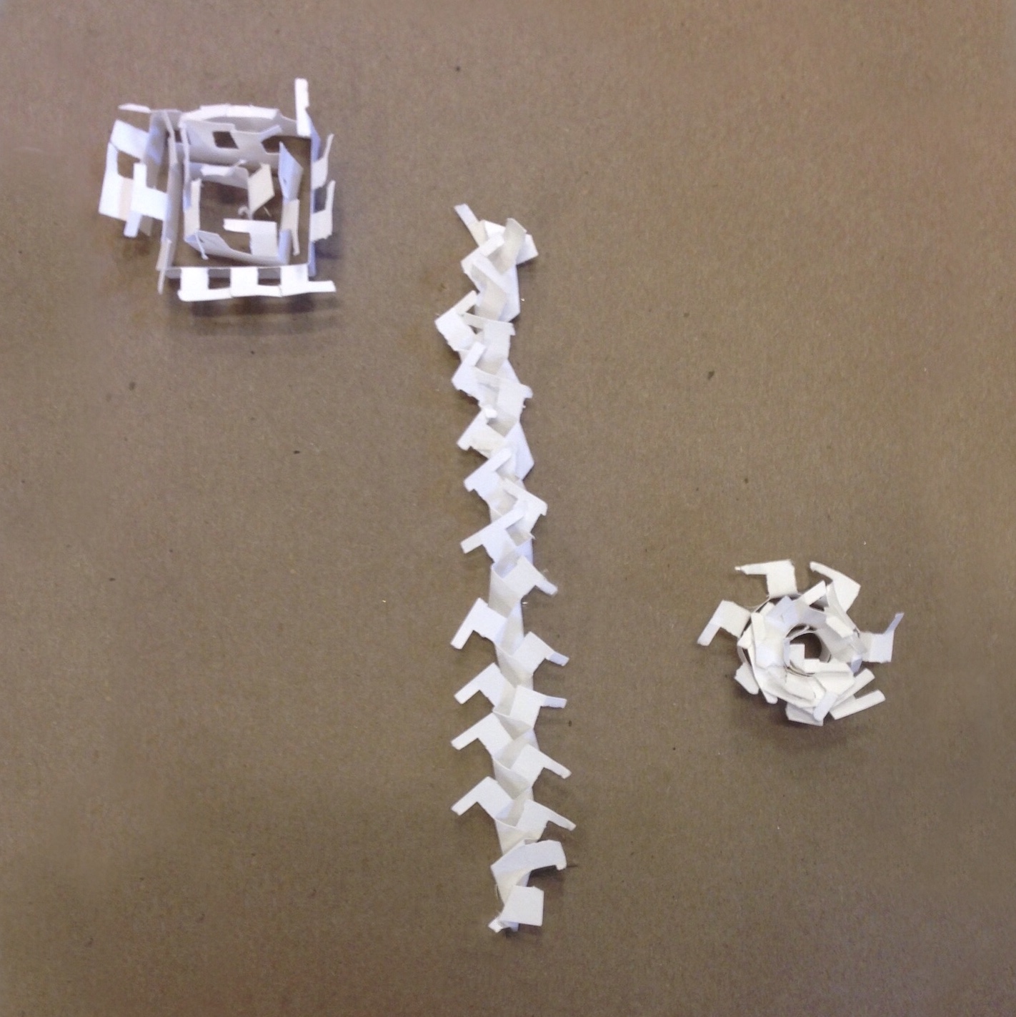 <em>Grow a Backbone</em><br>From the Head Heart Series<br>Scrap paper on Cardboard<br>9 in x 9 in