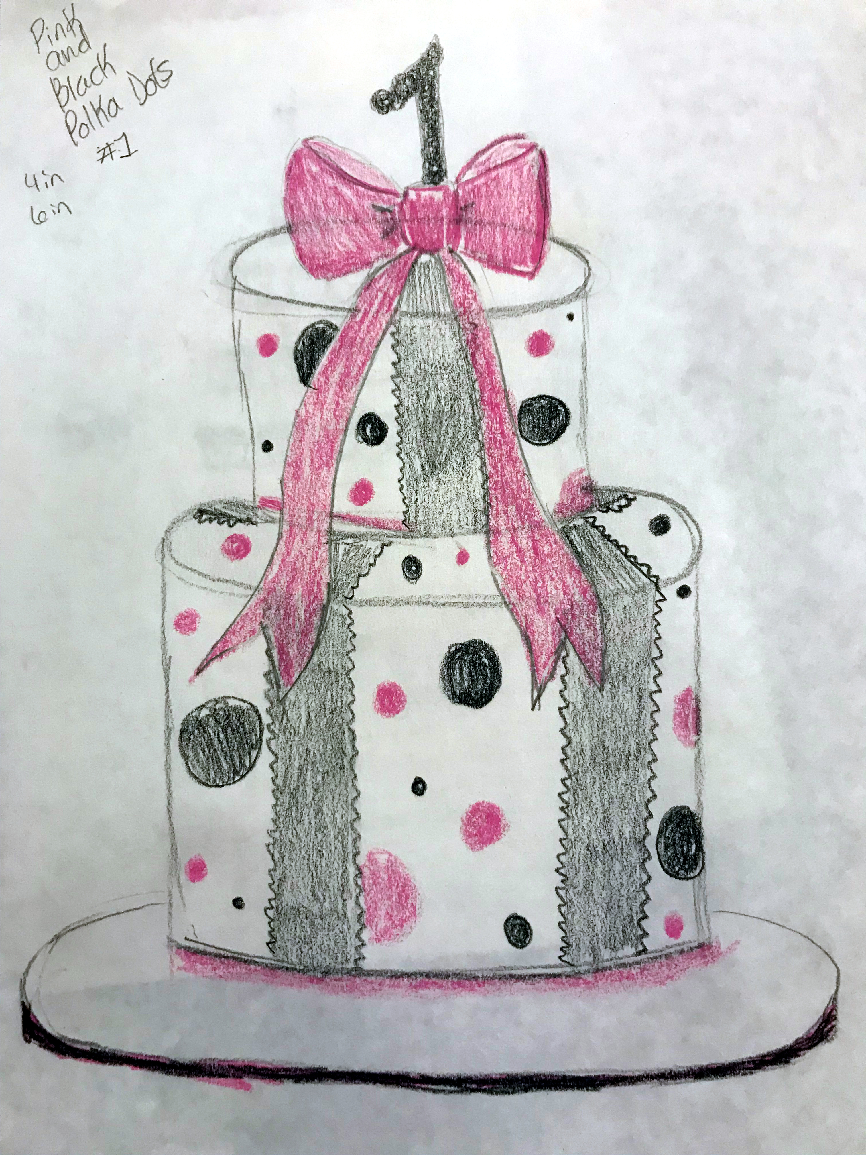Polkadot Cake Sketch